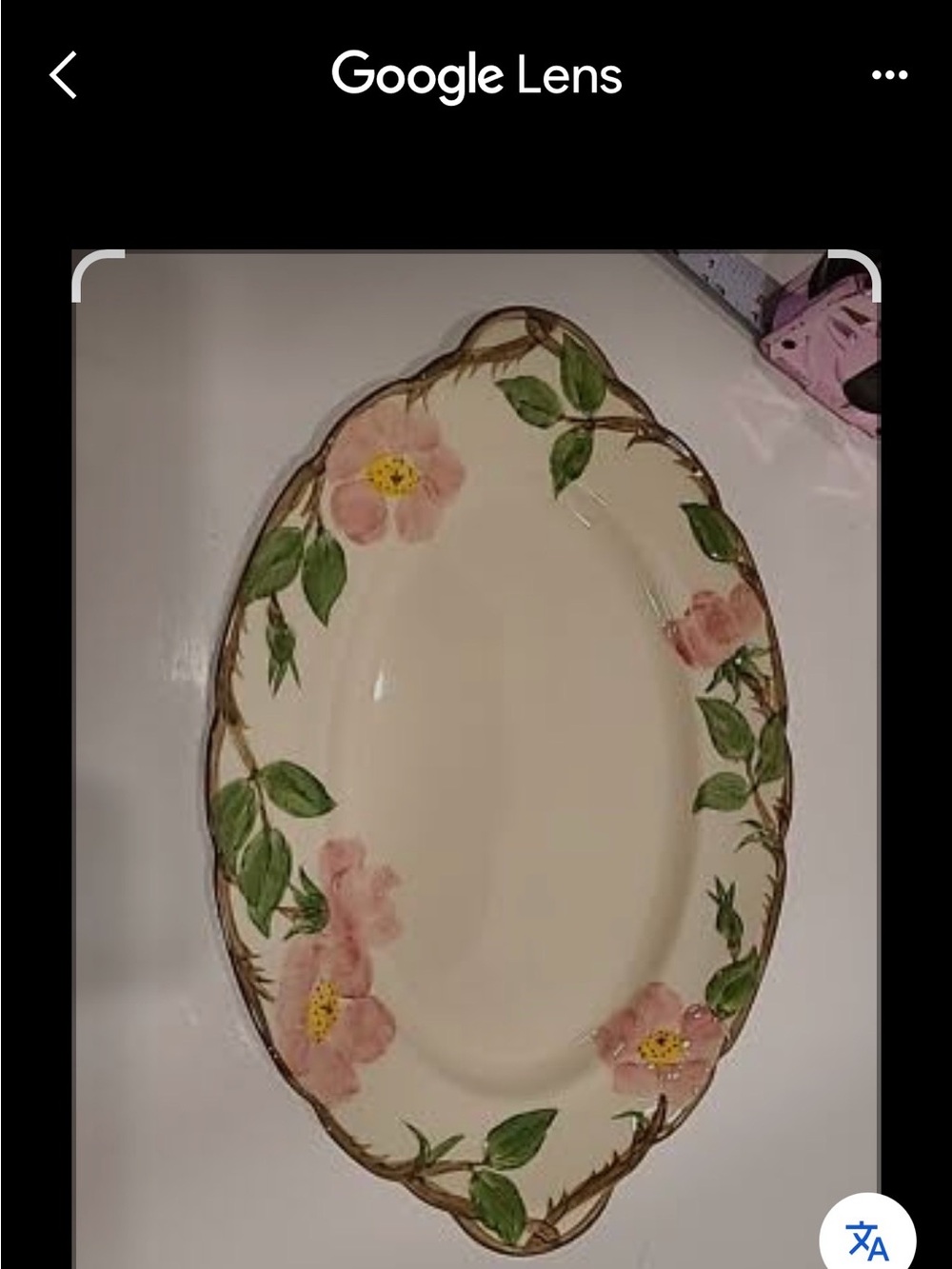 Desert Rose Ceramic Serving large and medium Platters in Cream and Pink